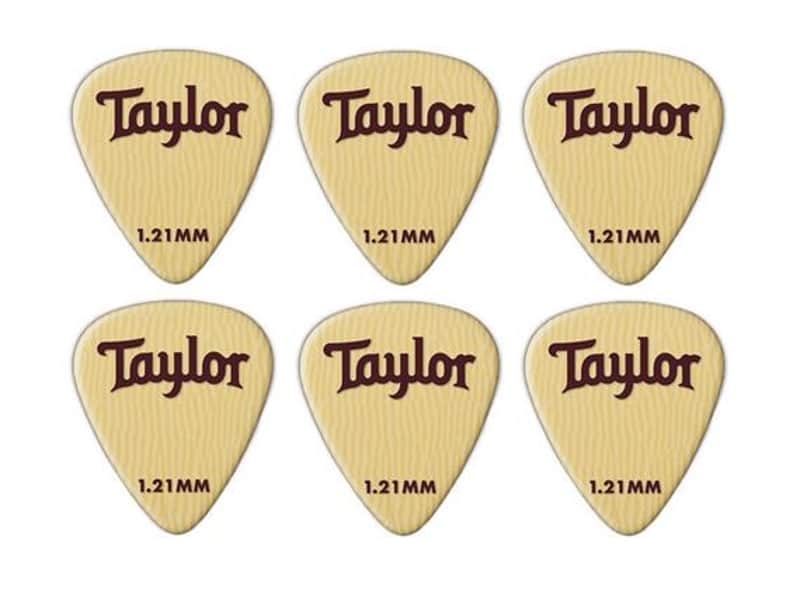 Taylor Premium DarkTone Ivoroid 351 Picks 1.21mm 6 Pack image 1