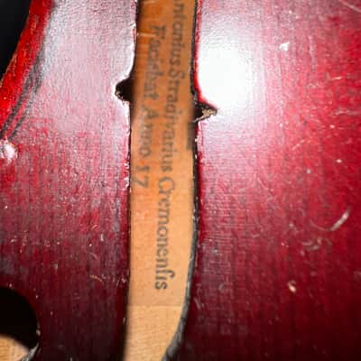 Antonius Stradivarius Full Size 4/4 Violin & Case Early 1900's Natural Wood As-Is image 4