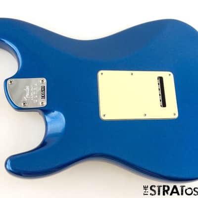 Fender American Ultra Stratocaster Strat HSS LOADED BODY USA Alder Cobra Blue image 3