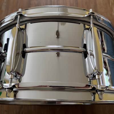 Tama Rockstar 14" x 6.5" Steel Snare Drum RS165 Evans Free Shipping image 6