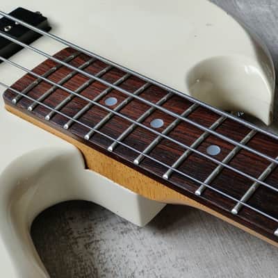 1985 BC Rich Japan NJ Series Mockingbird Bass w/Varitone (Aged White) image 9