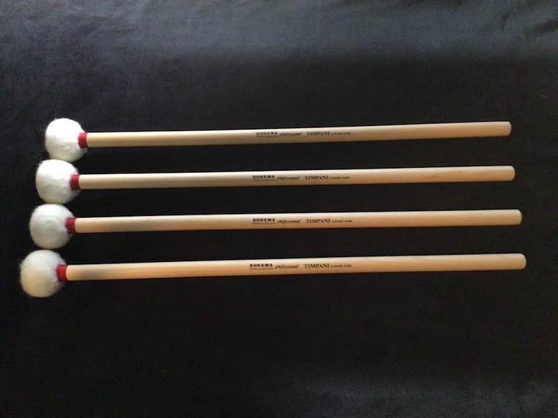 Rohema Percussion - Pro Series - Timpani Mallets Xtra Hard (Made in Germany) 2 Pairs image 1