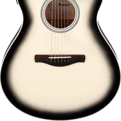 Ibanez AAM370M1CE Grand Auditorium Acoustic-Electric Guitar, Solid Spruce Top, Transparent Panda Burst image 2