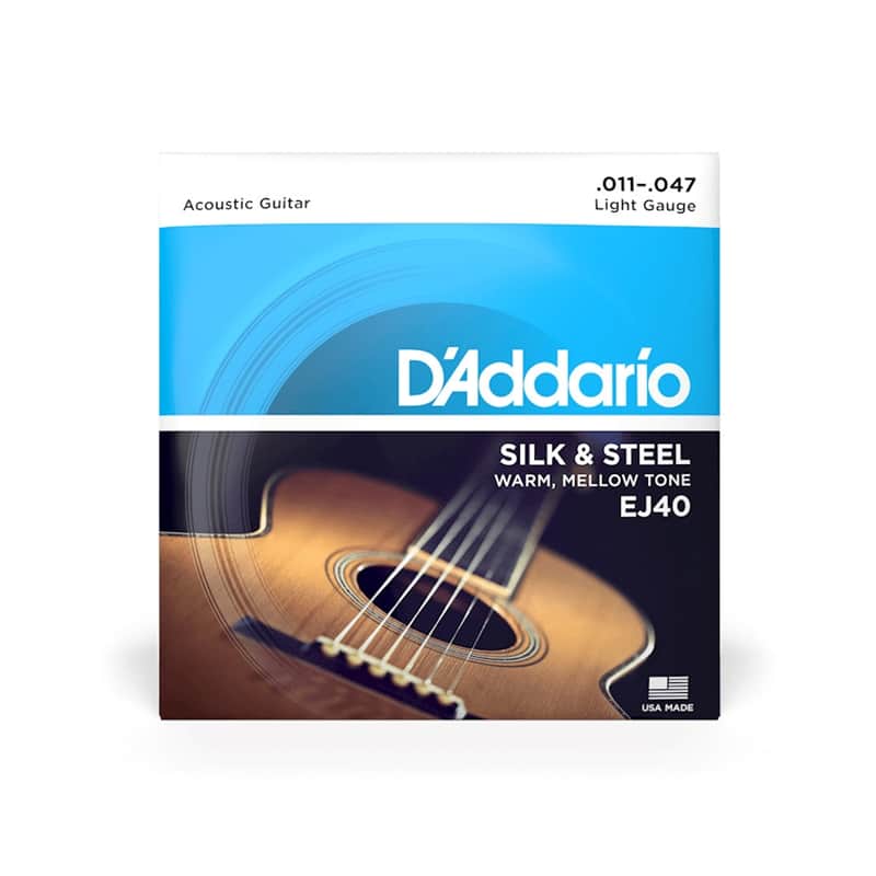 D'Addario EJ40 Light Gauge Silk and Steel Strings 11-47 image 1