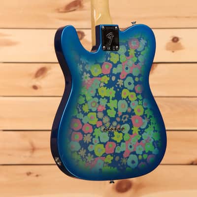Fender Custom Shop Vintage Custom 1968 Blue Flower Telecaster NOS - Aged Blue Floral - R140270 - PLEK'd image 6