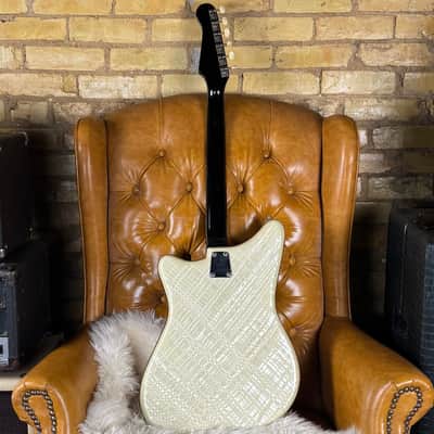 1960s EKO 500/V4 Sparkly Red / White Pearl Vintage Made In Italy Electric Guitar W/ Original Hardshell Case! image 2