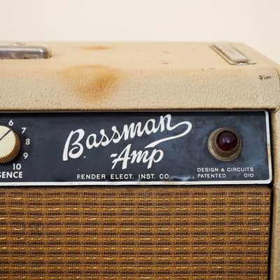 1964 Fender Bassman 6G6-B Blonde Brownface Vintage Pre-CBS Piggyback Tube Amp image 3