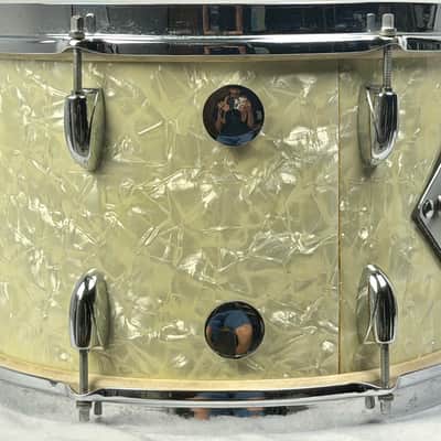 Gretsch 20/13/16/6.5x14" 1951 Round Badge 3-Ply Drum Set - White Marine Pearl image 21
