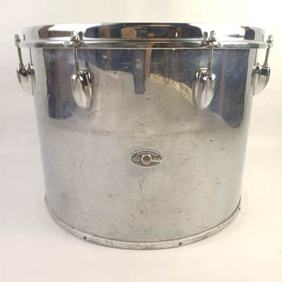 *Slingerland 12x16" 3Ply Chrome Over Wood Concert Tom Drum 70s Marching Quad COW image 1