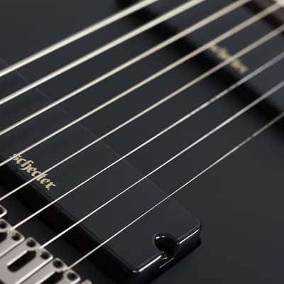 Schecter Demon-8 Electric Guitar. Aged Black Satin image 9