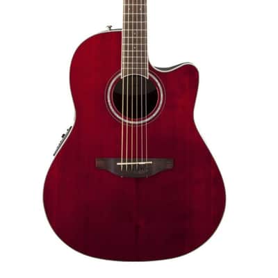 Ovation Celebrity Acoustic/Electric Guitar - Trans Ruby Red image 1
