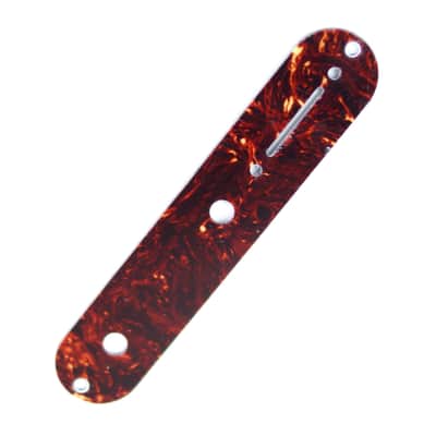 Replacment Standard Control Plate For Tele ,Plastic PVC 4ply Red Tortoise
