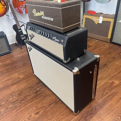 Fender Bandmaster Piggyback Guitar Amp 1966 - Black Panel - W/ Premier Reverb image 4