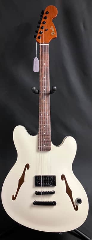 Fender Tom DeLonge Starcaster Semi-Hollow Electric Guitar Satin Olympic White Finish image 1