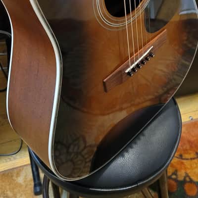Aria ADW-300 1980s To 90s Tobacco Burst Dreadnought Acoustic