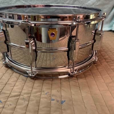 Ludwig. Supraphonic Lm 402 6.5 x 14” snare drum excellent USA top seller image 2