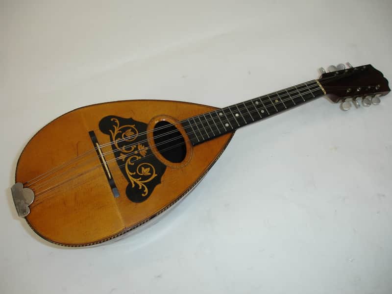 Vintage 1900's HA Weymann & Son Keystone State Melon Body Mandolin w/ Case image 1