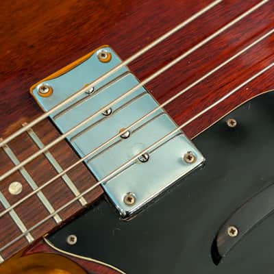 Left handed 1969 Gibson EB-0 electric bass - Cherry image 19