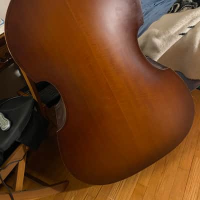 Cecilio CDB-200 4/4 acoustic upright double Bass 2018 - Natural - Distressed image 4