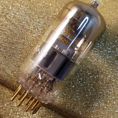 Amperex Matched Pair (2) 6922 tNOS AT1000 TESTED Vacuum Tubes Rare D getter PQ Premium Quality USA Gold Pins E88CC dual triode 1958-1961 image 22