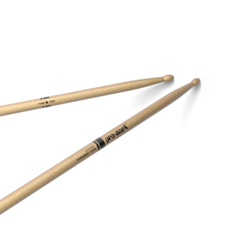 Promark Classic Forward 747B Hickory Drumstick, Oval Wood Tip image 1
