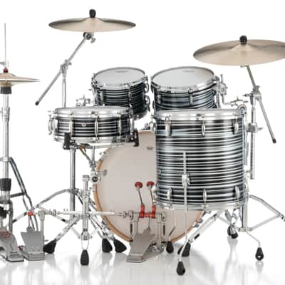 Pearl Masters Maple Pure 4 Piece Shell Pack "XSP" - 22" Bass Drum BLACK OYSTER SWIRL image 3
