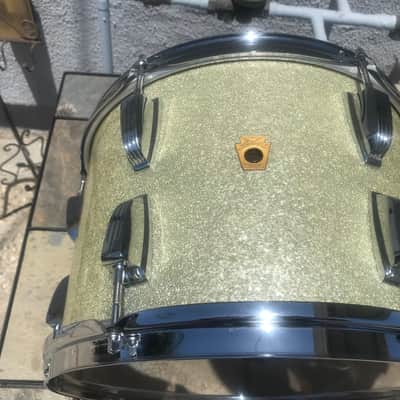 Ludwig 13" Silver Sparkle 3 Ply Maple tom drum 1960's image 14