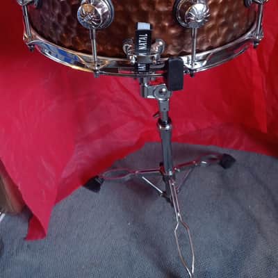 Natal Drums 14x6.5" Hand Hammered Steel Snare Drum - Old Bronze (Excellent Condition) image 6