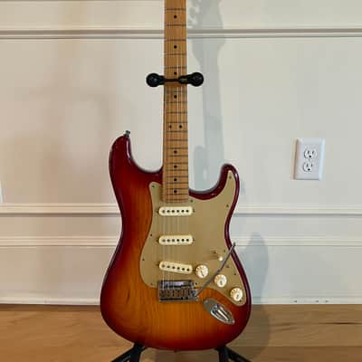 Fender Partscaster: American Deluxe Stratocaster & Strat Plus Deluxe - Cherry Sunburst image 3