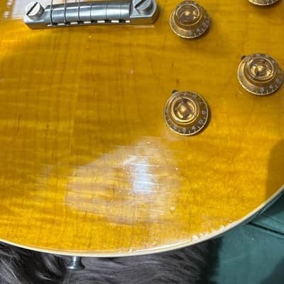 Gibson Custom Shop pre Murphy Lab 1959 Les Paul Reissue M2M Hand Picked 2014 - Heavy Aged Dirty Lemon Burst with Stinger headstock image 6