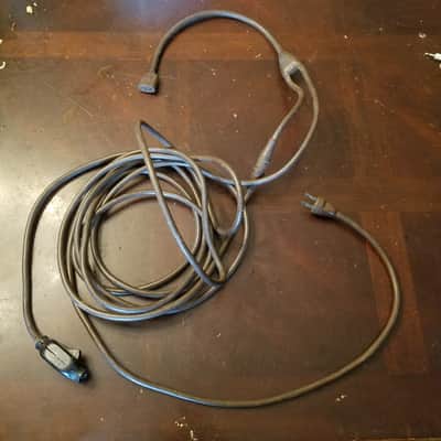 Belden Belden Bell & Howell RARE y-splitter remote switch 3-pin power cord cable projector amplifier 1950s - Brown molded rubber image 2