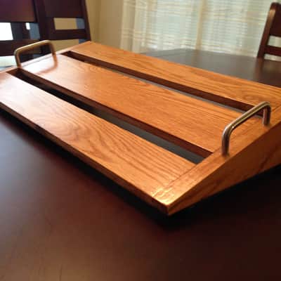 Custom 19.5" Oak Wood Pedalboard- Polyurethane Finish. FREE Shipping! image 10