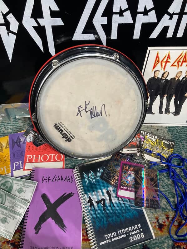 ddrum Rick Allen's ddrum Def Leppard 10" Clavia AB (RA #2039) AUTOGRAPHED HEAD!! image 1