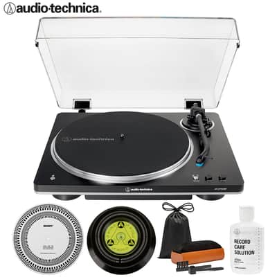 Audio-Technica AT-LP70XBT Fully Automatic Wireless Belt-Drive Turntable w/ Record Care Bundle image 1