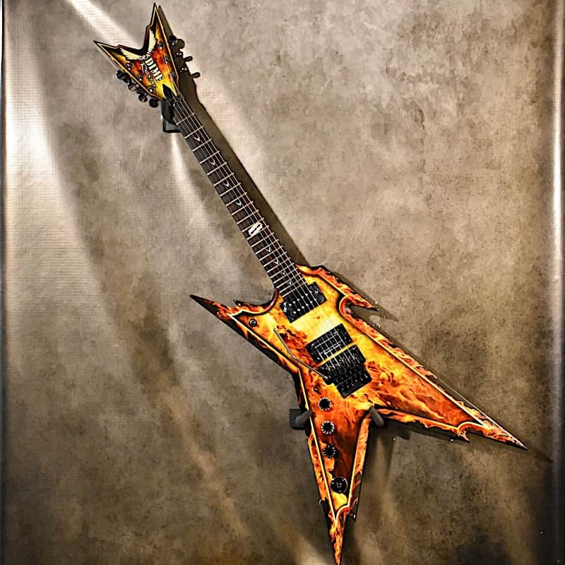 Dean Left Handed Dime Razorback Explosion Lefty Guitar | Reverb