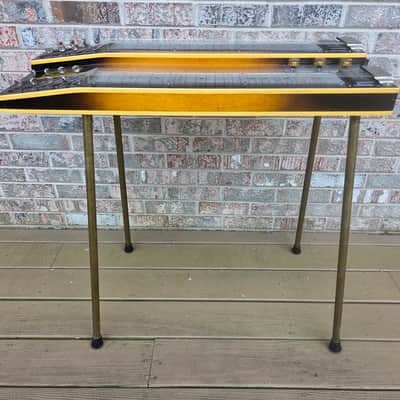 Vintage 1953 Gibson Grande Console Double Neck, Double Eight Steel Guitar w/ Original Legs, Hardshell Case! image 5