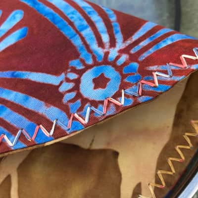 13" reversible Drum Bunny cotton drum cover - partial mute - dampener - compare to Big Fat Snare Drum Quesadilla, Drum Tortilla image 2