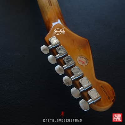 Fender Stratocaster 50th Anniversary Pelham Blue/Amber Paisley Made in USA Heavy Aged Relic image 22
