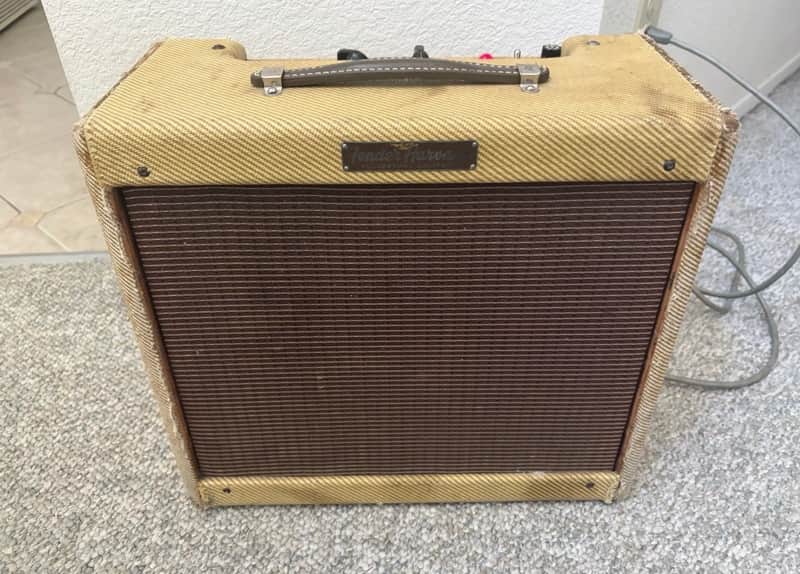 1957 Fender Tweed Princeton 5F2-A Amp Amplifier In Harvard Chassis Vintage Rare! image 1