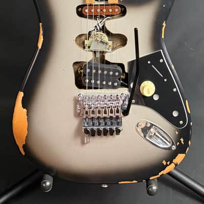 EVH Frankenstein Relic Series Frankie Electric Guitar Relic Silverburst w/ Gig Bag