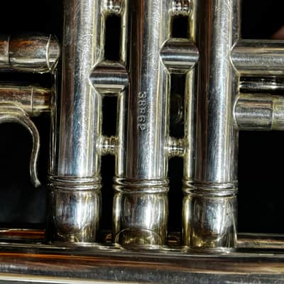 E-Benge Los Angeles MLP 3 bell Silver Trumpet w Case image 11