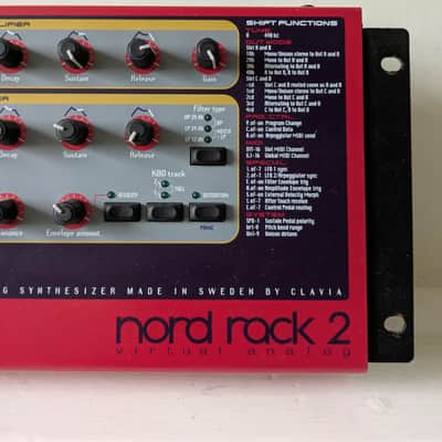 Nord Rack 2 16-Voice Rackmount Virtual Analog Synthesizer - Red image 2