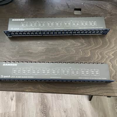 Pair of Samson S-Patch Plus S Class 48-Point Balanced Patchbay 2010s - Blue (Set of 2) image 2