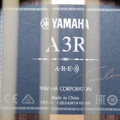 Brand New Yamaha A3R ARE Dreadnought Cutaway Acoustic/Electric Guitar - Vintage Natural image 7