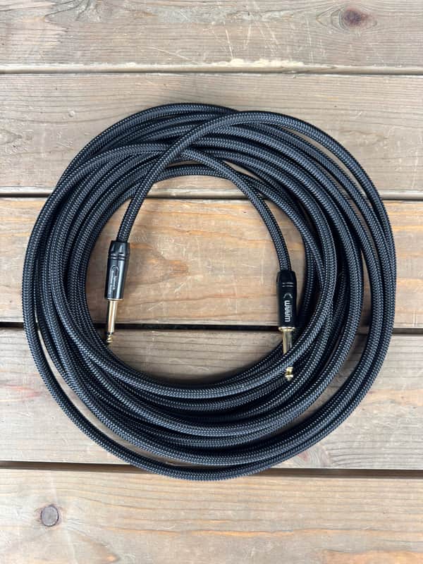 Warm Audio Premier Series 1/4" TS Instrument Cable - 25' 2020s - Black image 1