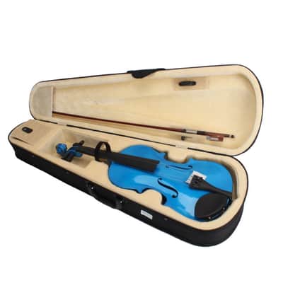OEM 4/4 Beginner Blue Violin with Bow & Case 2023 Students Instrument image 2
