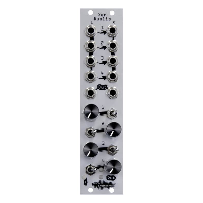 Noise Engineering Xer Dualis Eurorack Stereo Mixer Module (Silver) image 1