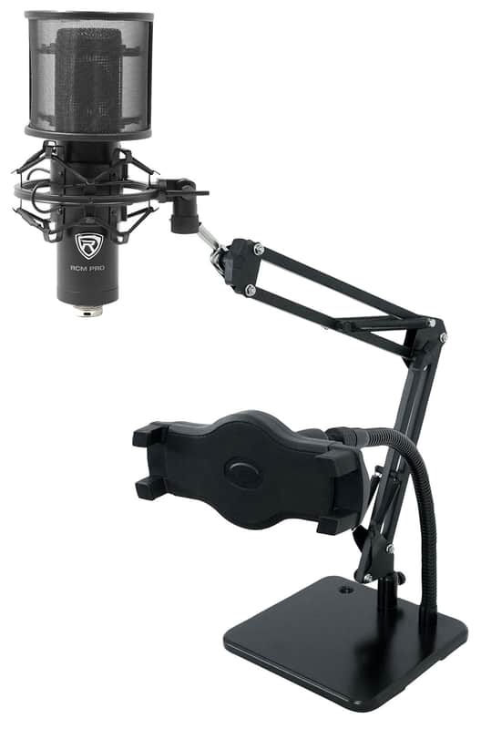 Rockville RCM PRO Recording Condenser Microphone+Dual Desktop Mic Stand image 1