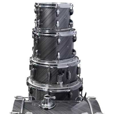 Used PDP Mainstage 5pc Drum Set Twisted Graphite (No Cymbals/Hardware) image 2
