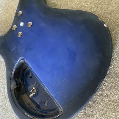 Blue Burst 4/6 String Electric Bass Guitar Body image 4